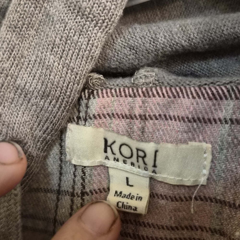 Pink and Brown Plaid Button-Up Shirt - Picture 2 of 7